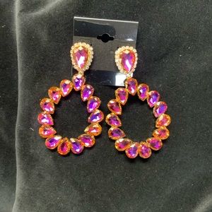 Rhinestone Earrings NWOT